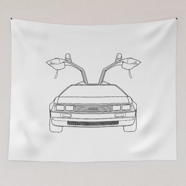 Item preview, Delorean DMC-12 front black lines best t-shirt design designed and sold by EdimDesign.