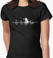 Heartbeat Snowboarding Women's Fitted T-Shirt
