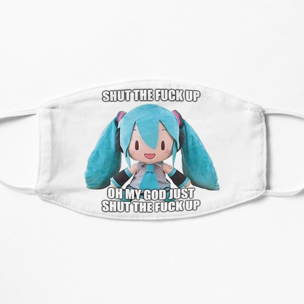 hatsune miku plush asks u 2 cease Flat Mask