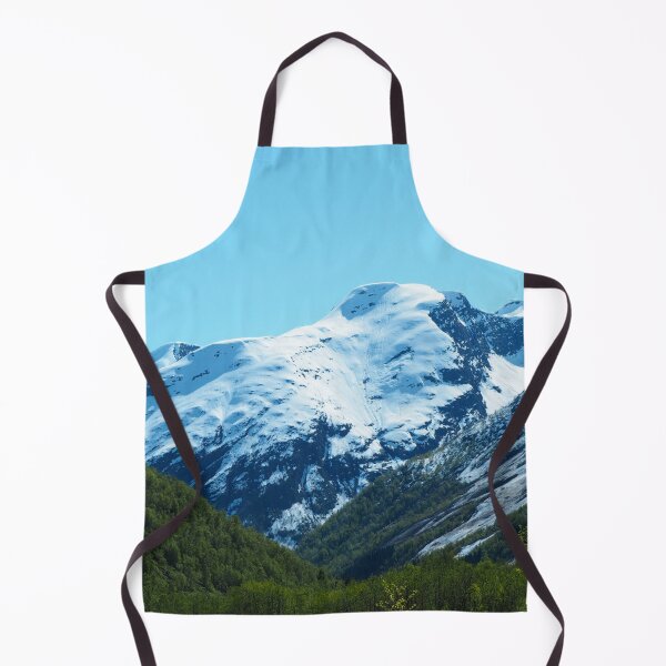 Item preview, Mountain Covered With Snow Summer Blue Green designed and sold by nnprintdesign.