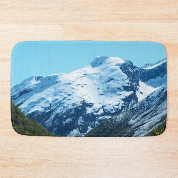Item preview, Mountain Covered With Snow Summer Blue Green designed and sold by nnprintdesign.
