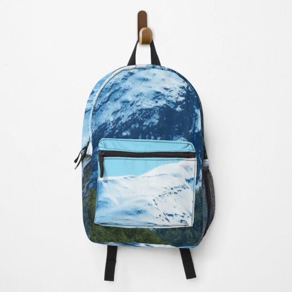 Item preview, Mountain Covered With Snow Summer Blue Green designed and sold by nnprintdesign.