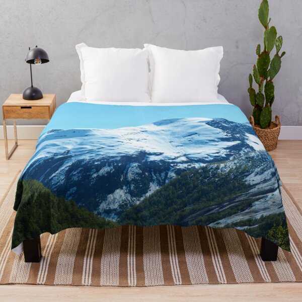 Item preview, Mountain Covered With Snow Summer Blue Green designed and sold by nnprintdesign.