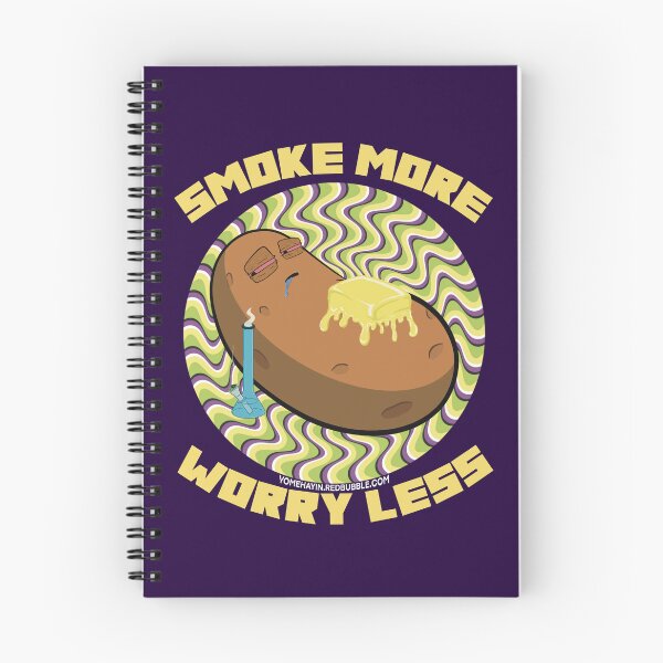 Item preview, Smoke more worry less-Hand Drawn Cartoon Stoned Baked Potato  designed and sold by YomeHayin.