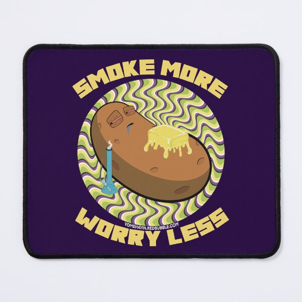 Artikelvorschau, Smoke more worry less-Hand Drawn Cartoon Stoned Baked Potato entworfen und verkauft von YomeHayin.