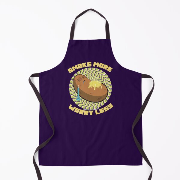 Item preview, Smoke more worry less-Hand Drawn Cartoon Stoned Baked Potato designed and sold by YomeHayin.