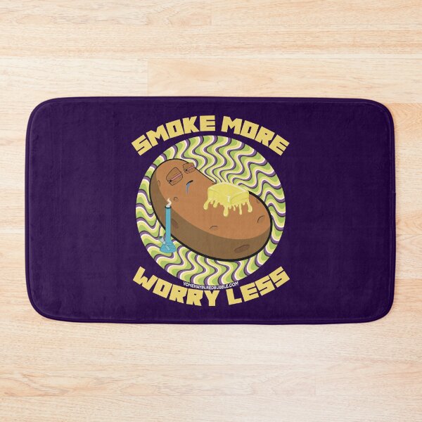 Artikelvorschau, Smoke more worry less-Hand Drawn Cartoon Stoned Baked Potato  entworfen und verkauft von YomeHayin.