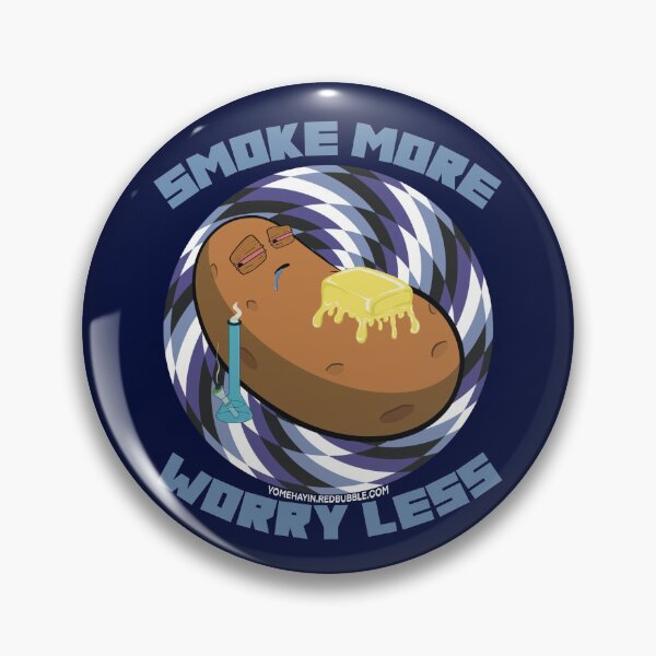 Artikelvorschau, Smoke more worry less-Hand Drawn Cartoon Stoned Baked Potato entworfen und verkauft von YomeHayin.