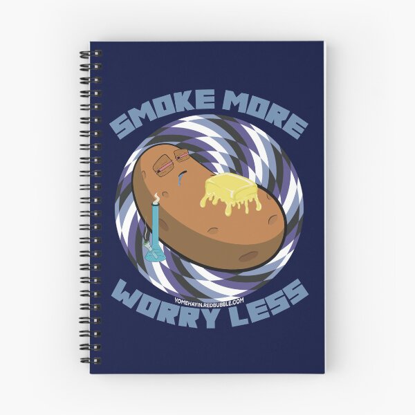 Item preview, Smoke more worry less-Hand Drawn Cartoon Stoned Baked Potato  designed and sold by YomeHayin.