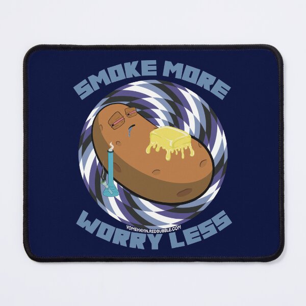 Artikelvorschau, Smoke more worry less-Hand Drawn Cartoon Stoned Baked Potato entworfen und verkauft von YomeHayin.