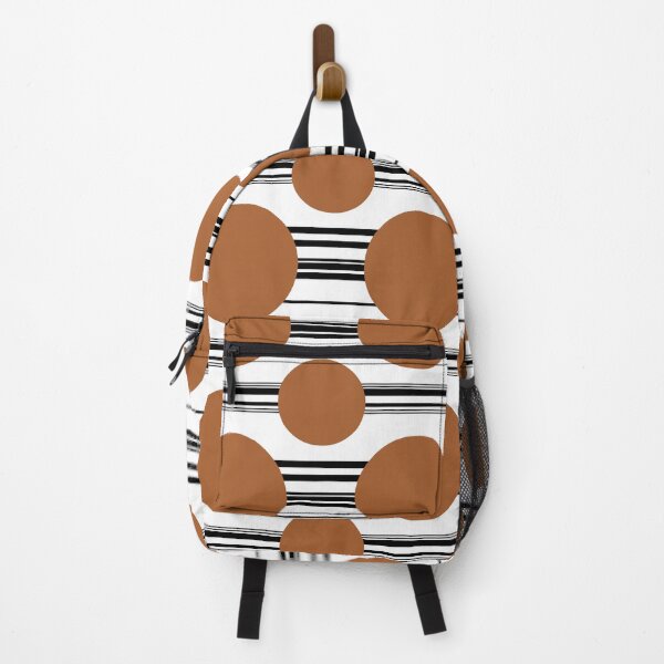 Item preview, Bold Modern Painted Auburn Circles with Geometric Black Lines designed and sold by haximica.