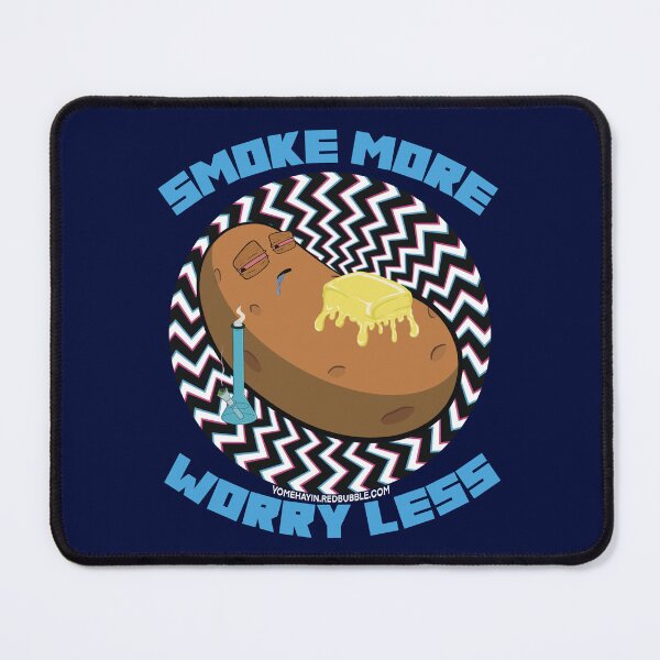 Item preview, Smoke more worry less-Hand Drawn Cartoon Stoned Baked Potato  designed and sold by YomeHayin.