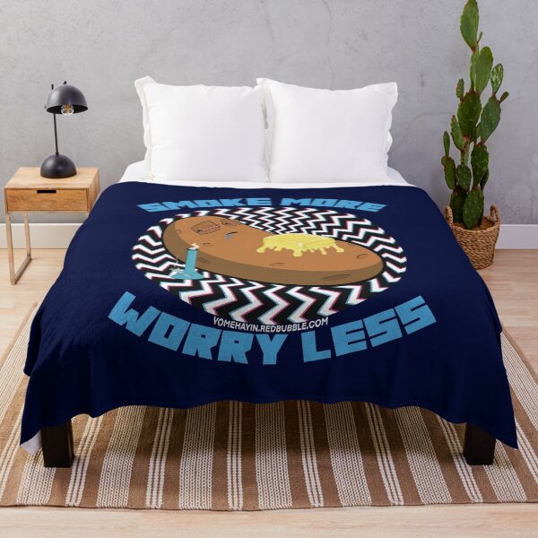 Item preview, Smoke more worry less-Hand Drawn Cartoon Stoned Baked Potato designed and sold by YomeHayin.