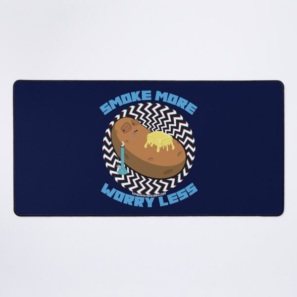 Item preview, Smoke more worry less-Hand Drawn Cartoon Stoned Baked Potato designed and sold by YomeHayin.