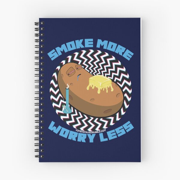 Item preview, Smoke more worry less-Hand Drawn Cartoon Stoned Baked Potato  designed and sold by YomeHayin.