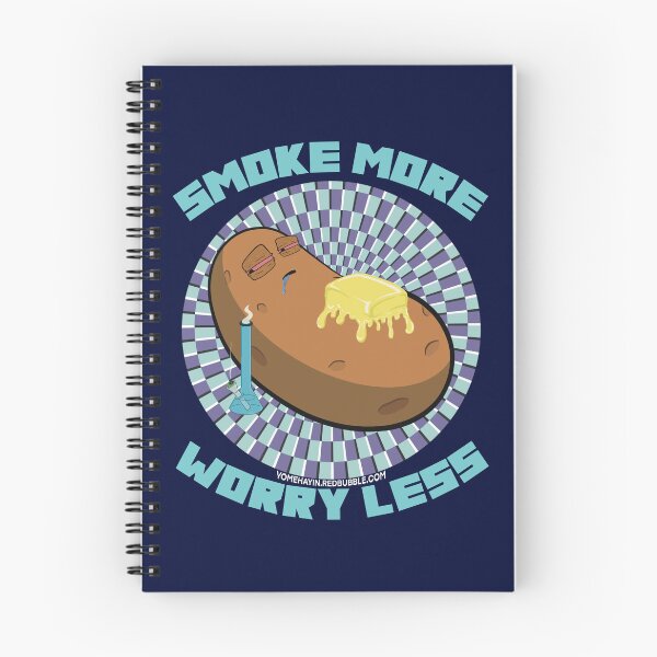 Item preview, Smoke more worry less-Hand Drawn Cartoon Stoned Baked Potato  designed and sold by YomeHayin.