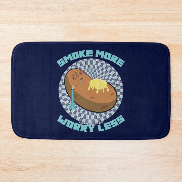 Artikelvorschau, Smoke more worry less-Hand Drawn Cartoon Stoned Baked Potato  entworfen und verkauft von YomeHayin.