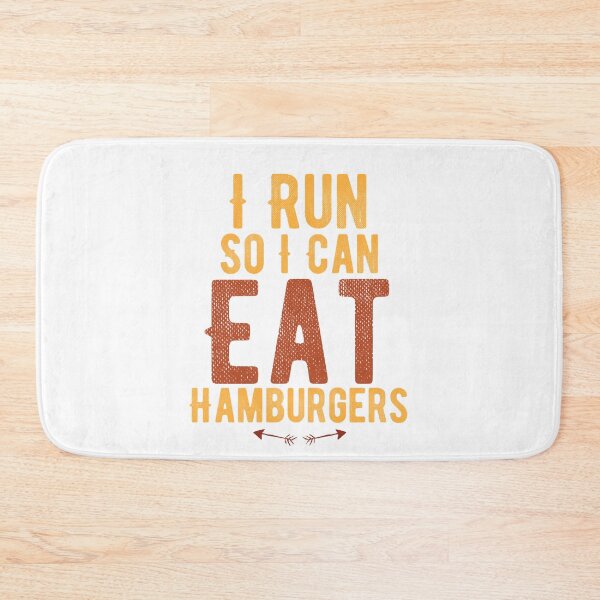 Item preview, I Run So I Can Eat Hamburgers Funny running designed and sold by Quotes ⭐⭐⭐⭐⭐.