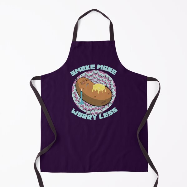 Item preview, Smoke more worry less-Hand Drawn Cartoon Stoned Baked Potato designed and sold by YomeHayin.
