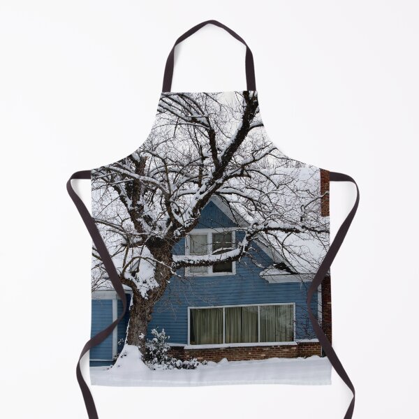 Item preview, Blue House in Snow designed and sold by MoreGoodArt.