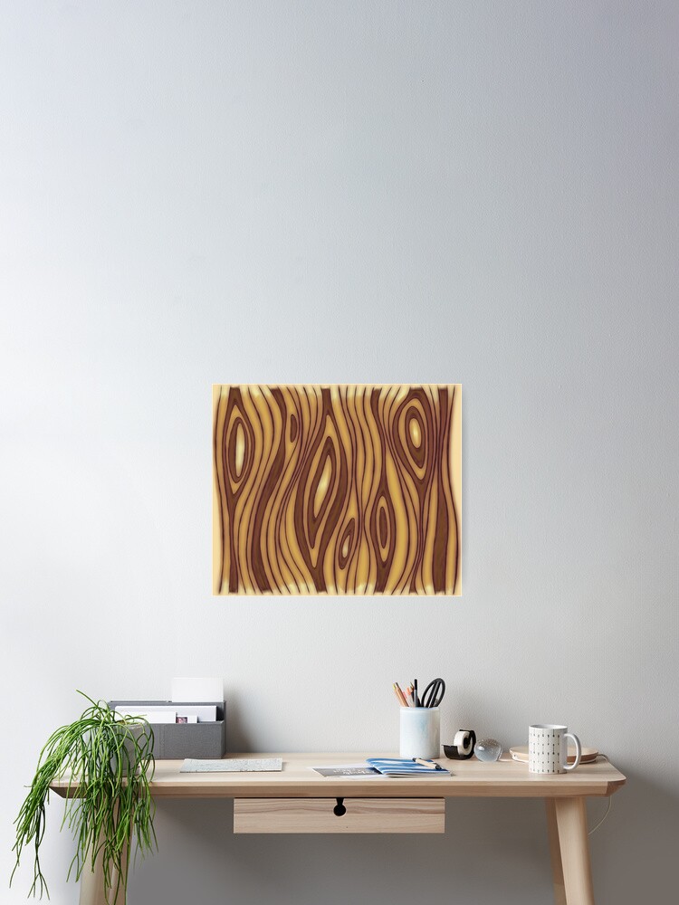 Thumbnail 2 of 3, Poster, Minimalist Wood Pattern designed and sold by BlazeraptorGirl.