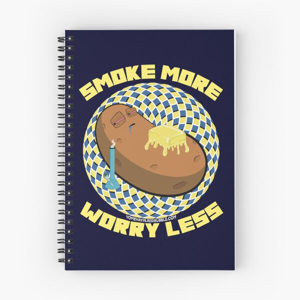 Item preview, Smoke more worry less-Hand Drawn Cartoon Stoned Baked Potato  designed and sold by YomeHayin.