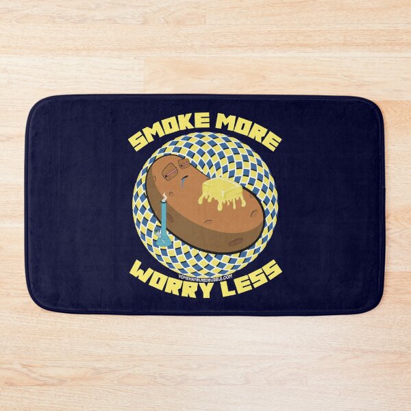 Artikelvorschau, Smoke more worry less-Hand Drawn Cartoon Stoned Baked Potato  entworfen und verkauft von YomeHayin.