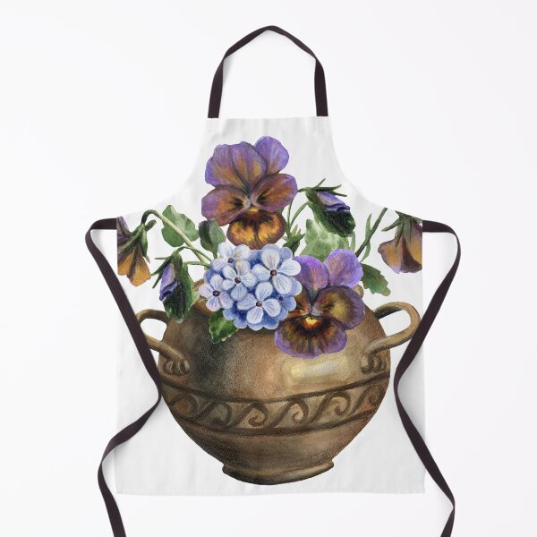 Item preview, Vintage Watercolor Pansy Jar designed and sold by silviaol.