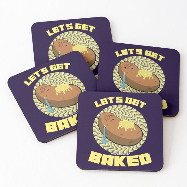 Item preview, Lets get baked-Hand Drawn Cartoon Stoned Baked Potato  designed and sold by YomeHayin.