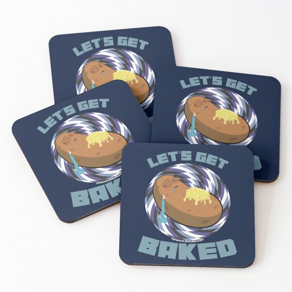 Item preview, Lets get baked-Hand Drawn Cartoon Stoned Baked Potato  designed and sold by YomeHayin.