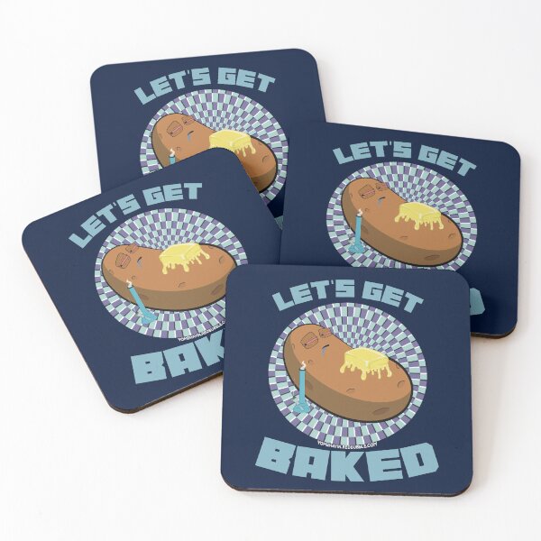 Item preview, Lets get baked-Hand Drawn Cartoon Stoned Baked Potato  designed and sold by YomeHayin.