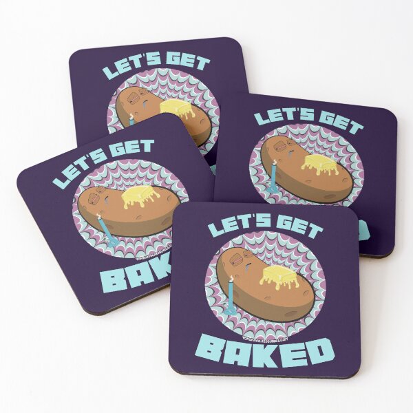 Item preview, Lets get baked-Hand Drawn Cartoon Stoned Baked Potato  designed and sold by YomeHayin.