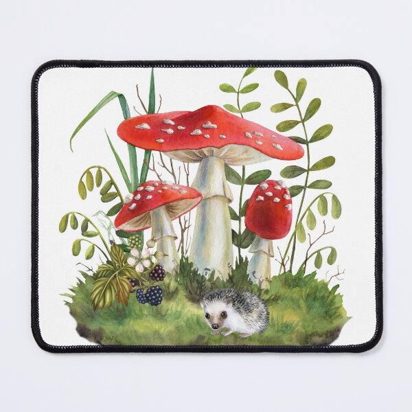 Item preview, Red Wild Mushrooms and Berries designed and sold by silviaol.