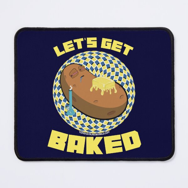 Artikelvorschau, Lets get baked-Hand Drawn Cartoon Stoned Baked Potato entworfen und verkauft von YomeHayin.