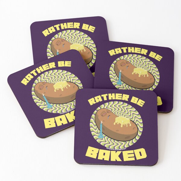 Item preview, Rather be baked-Hand Drawn Cartoon Stoned Baked Potato  designed and sold by YomeHayin.