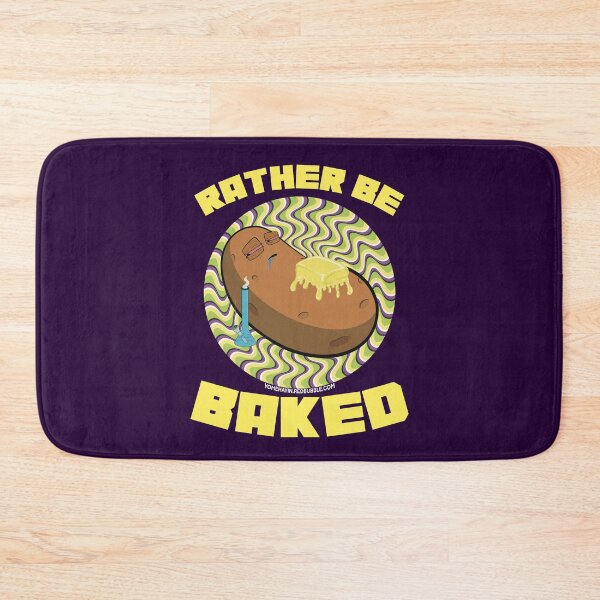 Artikelvorschau, Rather be baked-Hand Drawn Cartoon Stoned Baked Potato  entworfen und verkauft von YomeHayin.