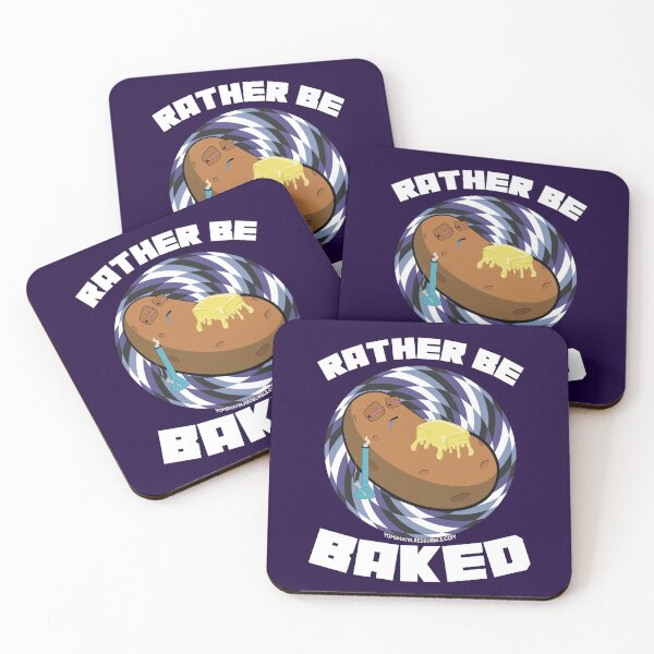 Item preview, Rather be baked-Hand Drawn Cartoon Stoned Baked Potato  designed and sold by YomeHayin.
