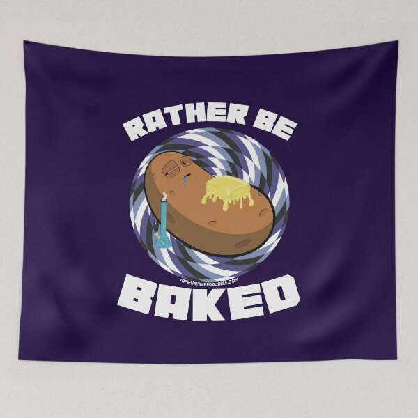 Item preview, Rather be baked-Hand Drawn Cartoon Stoned Baked Potato  designed and sold by YomeHayin.