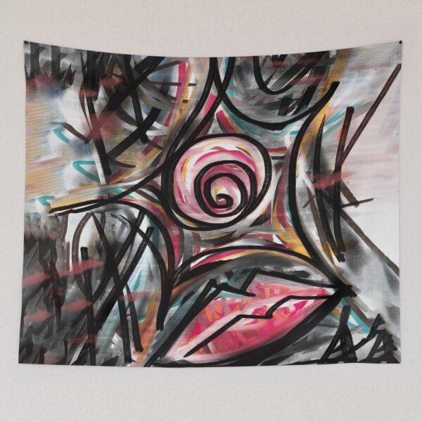 Item preview, Crazy Abstract Face Big Lips designed and sold by Delukart.
