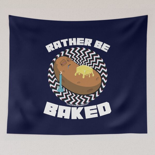 Item preview, Rather be baked-Hand Drawn Cartoon Stoned Baked Potato  designed and sold by YomeHayin.
