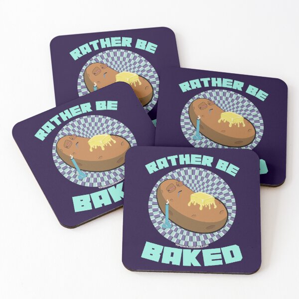 Item preview, Rather be baked-Hand Drawn Cartoon Stoned Baked Potato  designed and sold by YomeHayin.