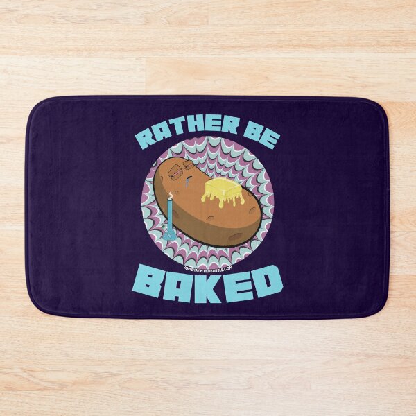 Artikelvorschau, Rather be baked-Hand Drawn Cartoon Stoned Baked Potato  entworfen und verkauft von YomeHayin.