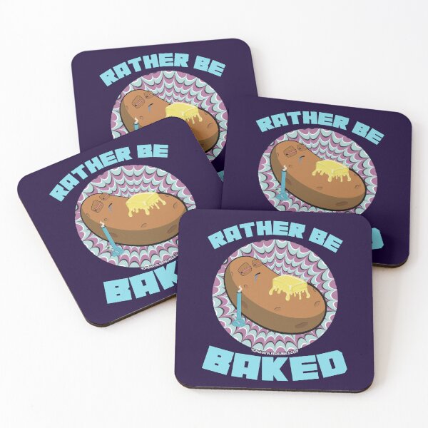 Item preview, Rather be baked-Hand Drawn Cartoon Stoned Baked Potato  designed and sold by YomeHayin.
