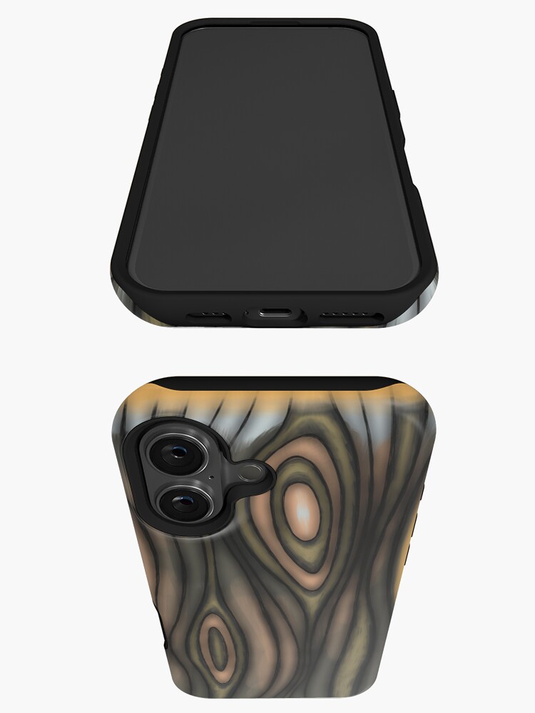 Thumbnail 3 of 4, iPhone Case, Minimalist Illusion Marbled Granite Banded designed and sold by BlazeraptorGirl.