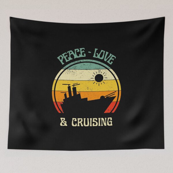 Item preview, peace love cruising - vintage retro design  gift designed and sold by rmpk101.