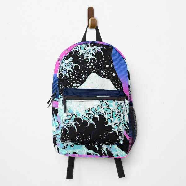 Item preview, Aesthetic Vaporwave Great Wave off Kanagawa designed and sold by ind3finite.