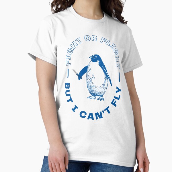 Item preview, Fight or Flight Penguin Can't Fly designed and sold by FlakeyBiscuit3.