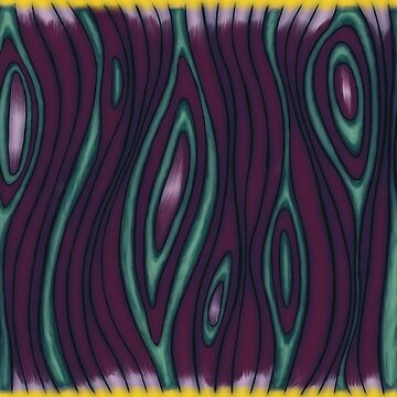 Artwork thumbnail, Minimalist Illusion Royal Wood Knots Banded by BlazeraptorGirl