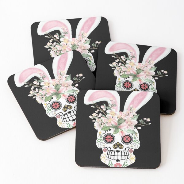 Item preview, Easter Bunny Sugar Skull Day of the Dead designed and sold by ittybittyowl.