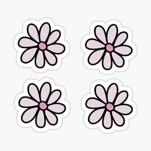 4 Flowers Stickers Pack Sticker